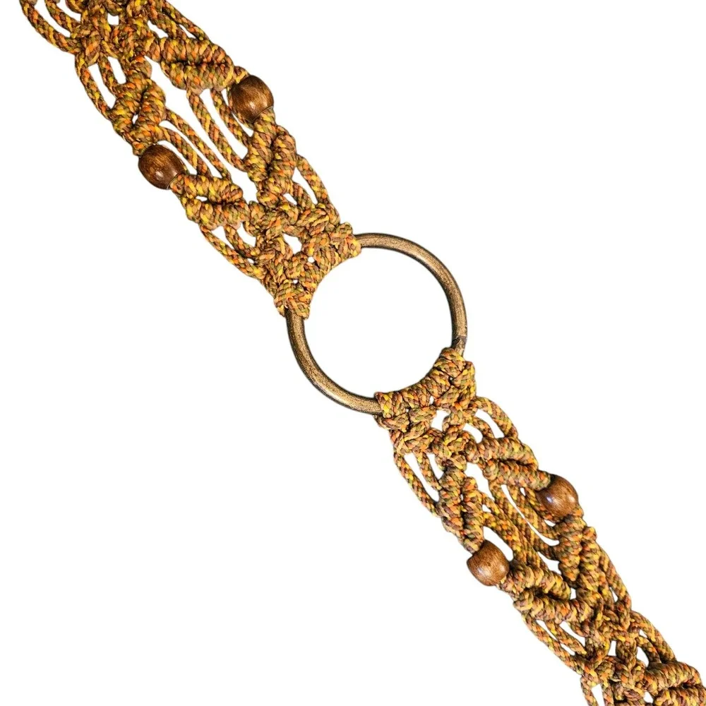 Macrame Beaded Woven Belt Boho Hippie One‎ Size Fits All